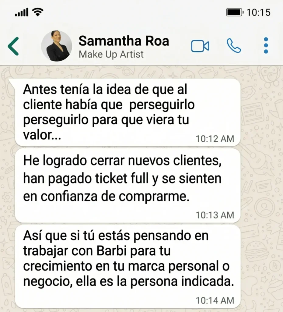Testimonio de alumna del Club de Empresarias